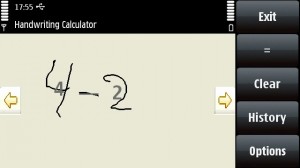 nokia handwriting calculator